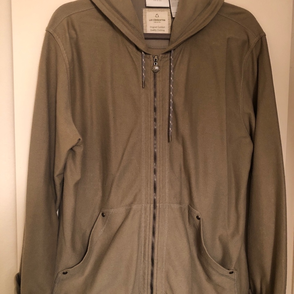 Liz Claiborne hooded zip up sweater